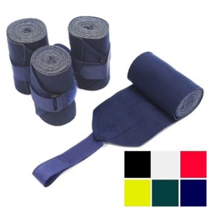 SET 4 FASCE ELASTICHE C/VELCRO BIANCO,ROSSO,BLU,VERDE GIALLO, NERO
