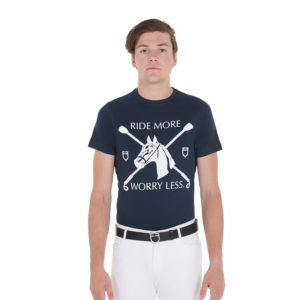 T-SHIRT UOMO SLIM FIT CON STAMPA EQUESTRE EQUESTRO